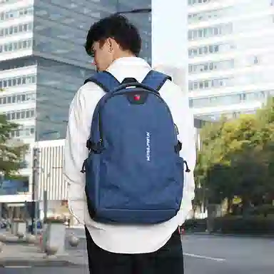 木村耀司 休闲百搭大容量通勤潮流多功能旅游 牛津纺 双肩包书包旅行包电脑包背包 常规 男女同款情侣款 黑色/灰色/藏青