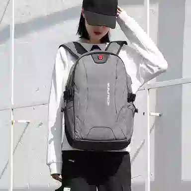 木村耀司 休闲百搭大容量通勤潮流多功能旅游 牛津纺 双肩包书包旅行包电脑包背包 常规 男女同款情侣款 黑色/灰色/藏青