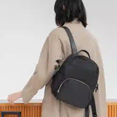 木村耀司 休闲简约百搭校园大容量通勤上班 涤纶 双肩包书包旅行包电脑包背包 女款 卡其色/灰色/粉色/黑色 常规