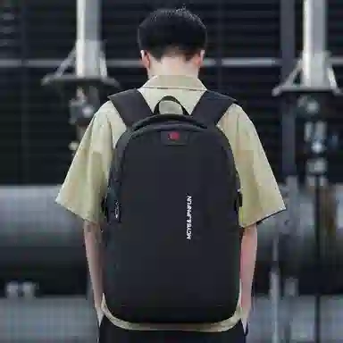 木村耀司 休闲百搭大容量通勤潮流多功能旅游 牛津纺 双肩包书包旅行包电脑包背包 常规 男女同款情侣款 黑色/灰色/藏青