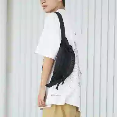 木村耀司 潮牌男休闲百搭大容量随身旅行轻便时尚潮流女 牛津纺 胸包斜挎包单肩包饺子包小挎包 常规 男女同款 黑色