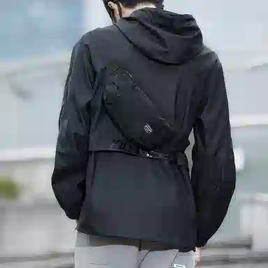 木村耀司 潮牌男休闲百搭大容量随身旅行轻便时尚潮流女 牛津纺 胸包斜挎包单肩包 常规 男女同款 黑色/红色