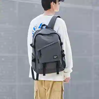 木村耀司 休闲简约百搭大容量初高中大学生通勤潮流多功能旅游 牛津纺 双肩包书包旅行包电脑包背包 常规 男女同款 多色