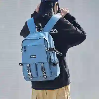 木村耀司 休闲运动简约百搭大容量初高中大学生上班通勤潮流多功能 牛津纺 双肩包书包旅行包电脑包背包 男女同款 多色 大号