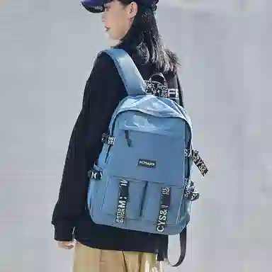 木村耀司 休闲运动简约百搭大容量初高中大学生上班通勤潮流多功能 牛津纺 双肩包书包旅行包电脑包背包 男女同款 多色 大号