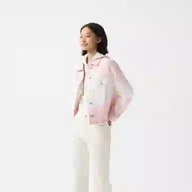 森马 满印宽松牛仔外套 女款