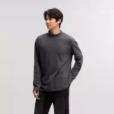 森马 半高领百搭纯色针织衫 男款