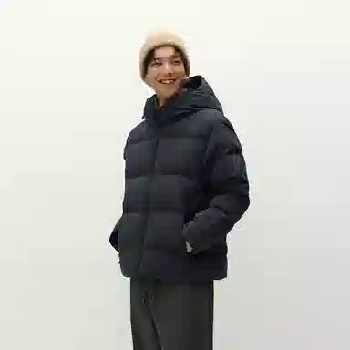 森马 防水肌理感连帽长袖时尚百搭羽绒服 男款