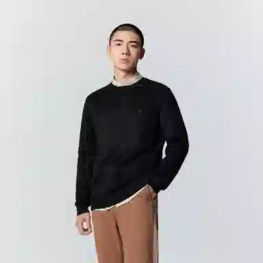 森马 简约纯色针织衫 男款