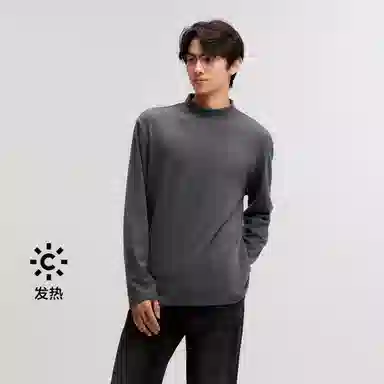 森马 半高领百搭纯色针织衫 男款