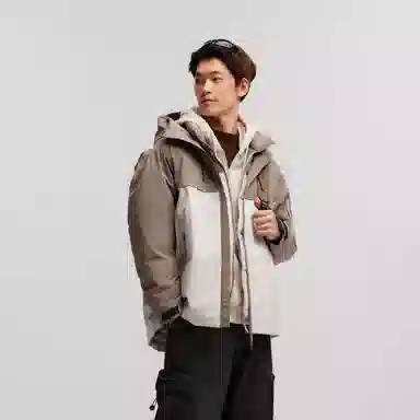 森马 三合一四防连帽时尚羽绒服 男