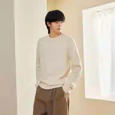 森马 简约纯色针织衫 男款