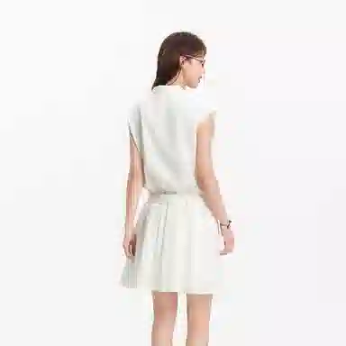 森马 纯色合身文艺无袖连衣裙 女款