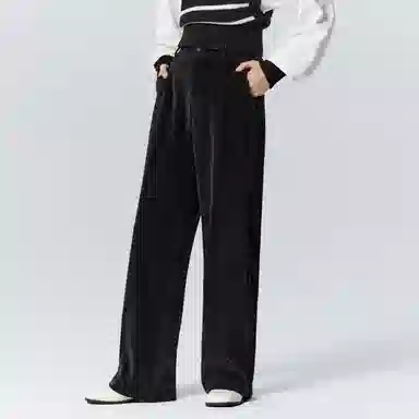 森马 软糯雪尼尔阔腿裤休闲裤 女款