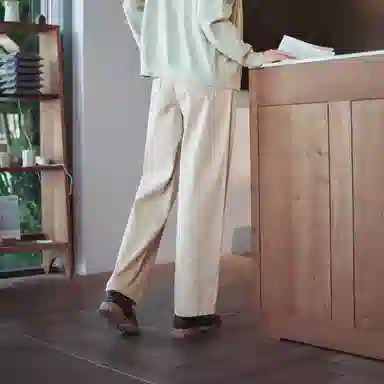 森马 舒适简约纯色中腰宽松休闲裤 女款