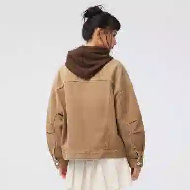 森马 满印宽松牛仔外套 女款