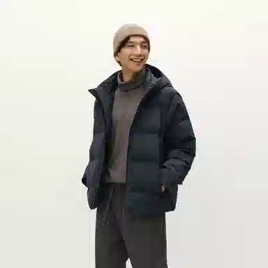 森马 防水肌理感连帽长袖时尚百搭羽绒服 男款