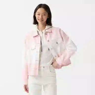 森马 满印宽松牛仔外套 女款