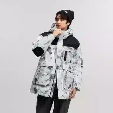 森马 防雨防风发热工装羽绒服 男款