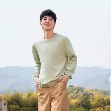 森马 简约纯色针织衫 男款