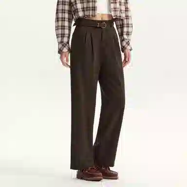 森马 舒适简约纯色中腰宽松休闲裤 女款