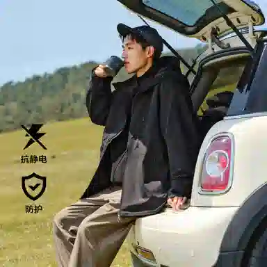 森马 摇粒绒两件套三合一三防抗静电户外风连帽夹克外套 男女同款