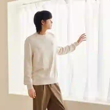 森马 简约纯色针织衫 男款