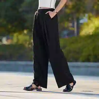 森马 中腰纯色长款休闲裤 女款