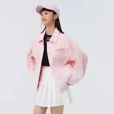 森马 渐变宽松刺绣牛仔夹克 女款