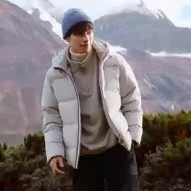 森马 防水肌理感连帽长袖时尚百搭羽绒服 男款