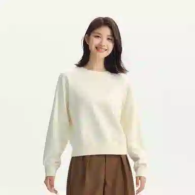 森马 圆领宽松纯色长袖卫衣 女款