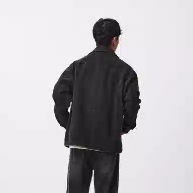 森马 休闲设计感格子牛仔夹克外套 男款