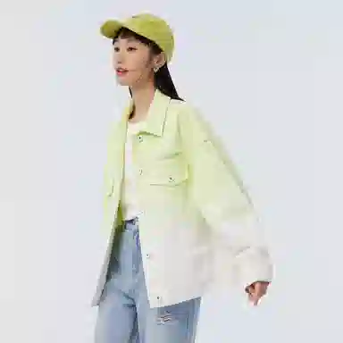 森马 渐变宽松刺绣牛仔夹克 女款