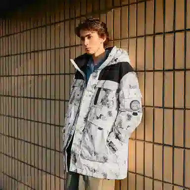 森马 防雨防风发热工装羽绒服 男款