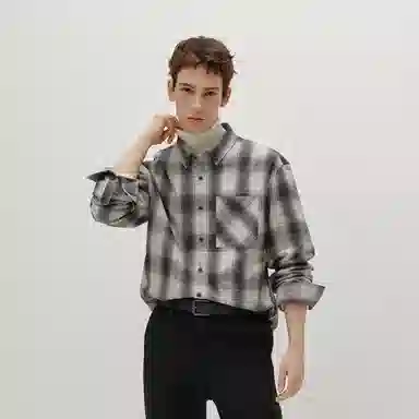 森马 纯棉内搭长袖衬衫 男款