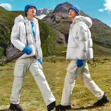 森马 超级植物潮防水外套羽绒服 男款