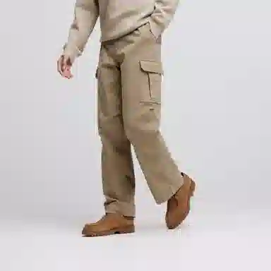 森马 潮流复古宽松直筒纯色休闲裤 男款