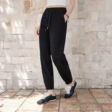 森马 纯色潮流拼接中腰休闲裤 女款