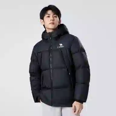 CAMEL Warm Fleece Windproof Hooded Puffer Jacket