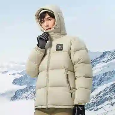 CAMEL Warm Fleece Series Down Jacket