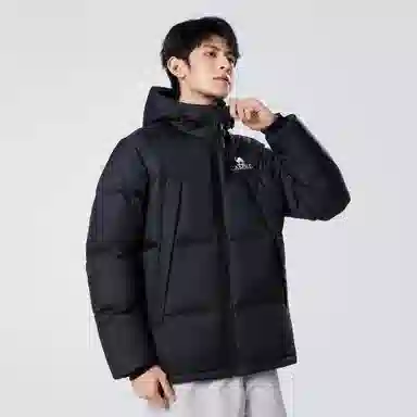 CAMEL Warm Fleece Windproof Hooded Puffer Jacket