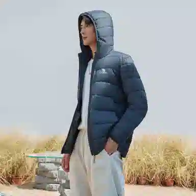 CAMEL Warm Fleece Hoodie Down Jacket