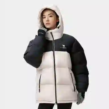 CAMEL Warm Fleece Series Down Jacket