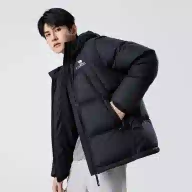 CAMEL Warm Fleece Windproof Hooded Puffer Jacket