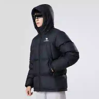 CAMEL Warm Fleece Windproof Hooded Puffer Jacket