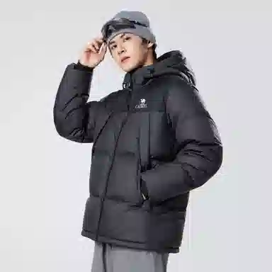CAMEL Warm Fleece Windproof Hooded Puffer Jacket