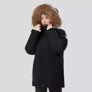 CAMEL Mid-Length Down Jacket