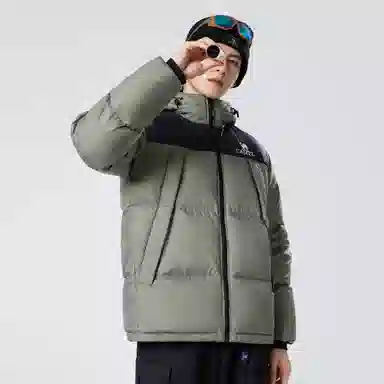 CAMEL Warm Fleece Windproof Hooded Puffer Jacket