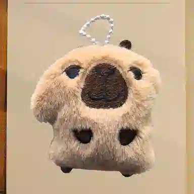 卡皮巴拉小黄豚 卡皮巴拉可爱水豚玩偶书包创意挂饰车挂高级感百搭 毛绒 挂件 男女同款情侣款