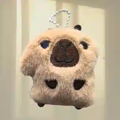 卡皮巴拉小黄豚 卡皮巴拉可爱水豚玩偶书包创意挂饰车挂高级感百搭 毛绒 挂件 男女同款情侣款